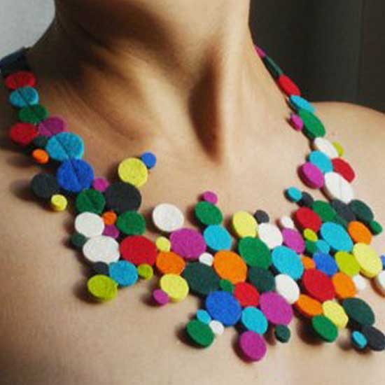 Coliere fetru buline