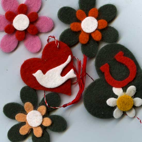 Martisoare fetru (pasla)