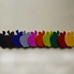 Martisoare fetru / pasla model: mere