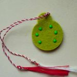 Martisoare - brosa fetru / pasla colorata verde deschis