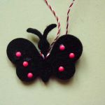 Modele fluture negru din pasla ( fetru )