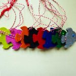 Martisoare pestisori din fetru / pasla colorati