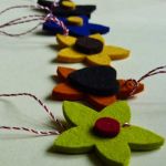 Flori colorate fetru/pasla martisor - brosa