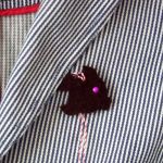 Martisoare pestisori din fetru / pasla maro