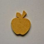 Martisoare fetru / pasla model: mar galben