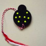 Martisoare - brosa fetru / pasla colorata negru