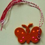 Modele fluture portocaliu din pasla ( fetru )