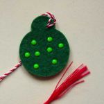 Martisoare - brosa fetru / pasla colorata verde