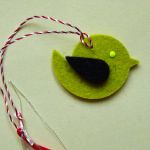 Galerie puisori fetru / pasla verde deschis