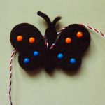 Modele fluture maro din pasla ( fetru )